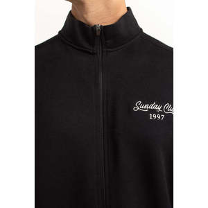 Chaqueta de Punto Reversible Informal con Cuello Alto, Corte Regular, Cierre de Cremallera, Temporada Otoño, MN-KNJ-WS25-010, Tela de Cuero, Talla XS - Product Image 4