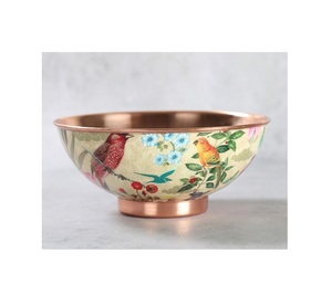 Bol de service à fruits de forme ronde de conception antique Bol de service à fruits secs en cuivre de qualité supérieure à vendre - Product Image 1