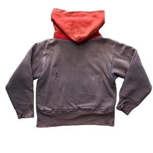 Sweat à capuche surdimensionné lavé à l'acide pour hommes personnalisé Boxy Zipper Distressed Print 100% Heavyweight Cotton Zip-up Style décontracté pour l'hiver - Product Image 2