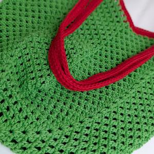 Bolsa de ganchillo hecha a mano respetuosa con el medio ambiente de macramé JNC para compras sostenibles, viajes y actividades diarias a la moda - Product Image 3