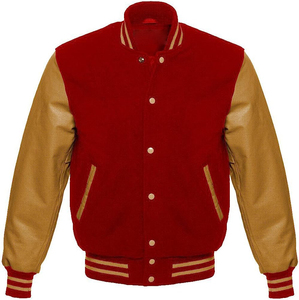 Vente en gros de vestes d'université de baseball en cuir de laine pour hommes sur mesure Vestes Letterman High Street avec options personnalisées - Product Image 1