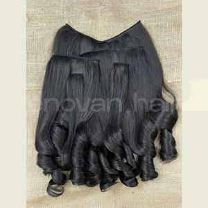 Longitud personalizada CLIP IN Extensiones de cabello vietnamita Virgen Humano Doble dibujado Cutícula intacta Calidad de exportación Premium - Product Image 2
