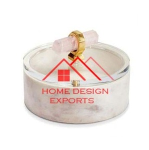 Venta caliente Accesorios para fumar Cenicero de mármol con tapa de acrílico Home Bar Hoteles y restaurantes utilizados a precio mayorista - Product Image 1