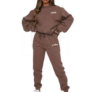 Conjunto Deportivo de Invierno para Mujer, Talla Grande, Ajustado, con Bolsillo, Pantalones de Algodón/Poliéster de Alta Calidad - Product Image 1