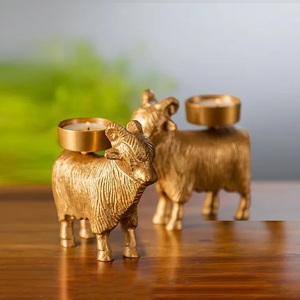 Metal Candleholder Deer Sculpture Silver Taper Candlestick Holder Handmade Custom Logo Tabletop <b>T</b> <b>Light</b> <b>Candles</b> Holders - Product Image 5