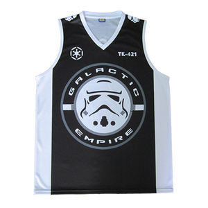 Camisetas de Baloncesto Personalizadas con Estampado Digital, Transpirables, Cuello en V, Sin Mangas, 100% Poliéster, Uniformes Deportivos Sublimados Unisex - Product Image 3