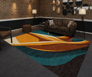 Accent Persian Style Abstract Pattern Hand-Knotted Wool <b>Rug</b> for Home Living Room Door <b>Outdoor</b> Bedroom-Area <b>Rugs</b> Sets - Product Image 1