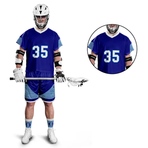 Hombres jóvenes nombre personalizado número sublimado Lacrosse uniforme 100% poliéster ropa deportiva nuevo diseño uniformes - Product Image 4