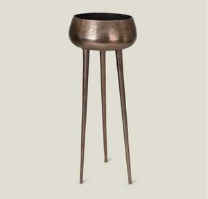 Maceta y jarrón de metal fundido de aluminio recién llegado de estilo antiguo para decoración del hogar - Product Image 1