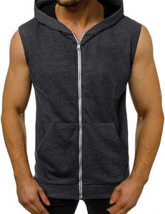 Sweat à capuche pour homme avec fermeture éclair intégrale, anti-bactérien, coupe-vent, en coton de haute qualité 340g, logo imprimé personnalisé - Toutes les couleurs disponibles - Product Image 2