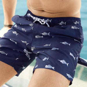 Bañador ajustado para hombre con bolsillo con cremallera Pantalones cortos de baño ajustados a la moda para hombre Bañador ajustado con estampado tropical para hombre - Product Image 6