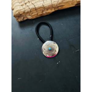 Cola de Caballo Hecha a Mano con Turquesa Kingman y Plata de Ley, Estilo Navajo - Product Image 3