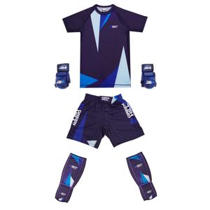 Kit de MMA Aqua de Diseño Personalizado Oficial GREEN HILL para Niños, Gi de BJJ y Ropa de Jiu-Jitsu con Técnicas de Lavado - Product Image 1
