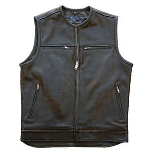 Chaleco de Cuero de Invierno para Hombre de la Mejor Calidad, con Cierre de Botones de Cuerno, Resistente al Viento, Fabricación con Logotipo y Marca Personalizados OEM - Product Image 1