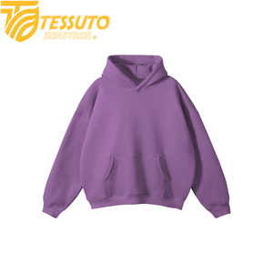 Sweat à capuche unisexe surdimensionné personnalisable en molleton 100 % coton avec broderie, impression de logo stylée, technique de tissage en relief, motif uni, collection automne - Product Image 6