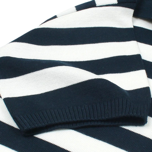 Polo de Punto Trenzado a Rayas para Hombre, Prenda de Punto de Algodón Premium, Manga Corta, Texturizado, Corte Clásico, Ropa Casual Elegante - Product Image 3