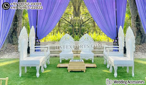 Juego de sillas bajas Mandap de boda hindú, juego de sillas Mandap DE BODA hermosa, silla Mandaps de matrimonio indio real, Australia - Product Image 5
