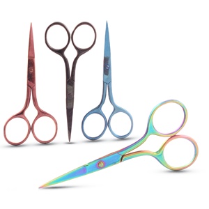 Ciseaux à ongles en acier inoxydable avec logo personnalisé, lame droite de 3,5 pouces, mini-ciseaux à cuticules tranchants avec manche vert - Product Image 5