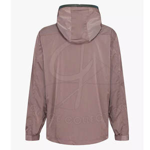 แจ็กเก็ตกันลมโพลีเอสเตอร์100% แขนยาวผู้ชายผ้าแคนวาสระบายอากาศได้สไตล์สตรีทพร้อมฉลากส่วนตัว - Product Image 5