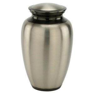 Urnes funéraires adultes en laiton de haute qualité avec urnes funéraires en métal fini de couleur bleu marine pour cendres humaines - Product Image 3