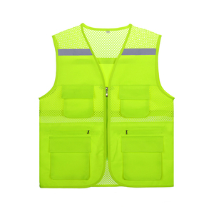 High Quality <b>Vests</b> Hi Vis Safety 100% Polyester Safety Workwear <b>Reflective</b> Regular Fit High Visibility Work Wear <b>Vests</b> for Men - Product Image 3