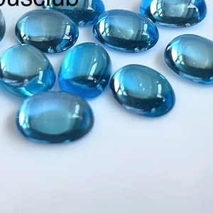 Topacio azul suizo natural cabujón ovalado 4x6mm a 6X8mm facetado-suelto Topacio Azul suizo corte ovalado - Product Image 1