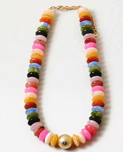 Collier de perles en bois de sari recyclé Collier en corne de buffle naturelle multi-bijoux Produit indien fait à la main - Product Image 5