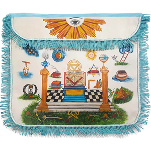 ผ้ากันเปื้อนผืนใหญ่ลายอิฐสีน้ำเงิน - Product Image 5