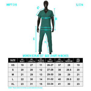 Uniformes Médicos Blaze, Cómodos y Elegantes, Cuello Alto, Manga Corta, Conjuntos de Uniformes Resistentes, Tela de Sarga de Poliéster/Algodón - Product Image 6