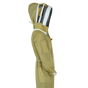 Combinaison d'apiculture ultra confortable à 3 couches en maille avec fermeture éclair pour adultes Tissu doux avec voile d'escrime à 3 couches Vêtements de sécurité de qualité - Product Image 3