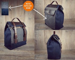 Sac à déjeuner isotherme en toile de cuir robuste pour 2 personnes, réutilisable, avec fermeture à boucle, léger, portable, écologique - Product Image 3