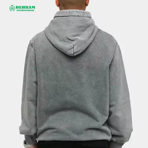 Sweat à capuche 100% Coton, Impression personnalisée, Molleton d'hiver French Terry 300g, Délavé à l'acide, Épaules légèrement tombantes, Teint uni, Séchage rapide - Product Image 3