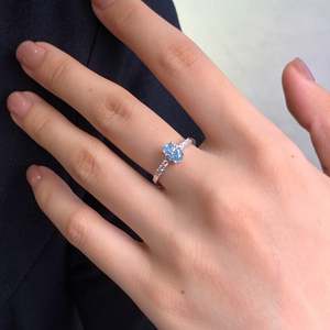 Bague de fiançailles solitaire en diamant de laboratoire, pavée, forme ovale, 1,20 carat, couleur EF, clarté VS, certifiée IGI - Product Image 4