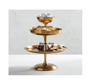 Support à chocolats en acier inoxydable à 3 niveaux Trending Design Round Shape Dessert Snacks Stand du fabricant en Inde - Product Image 2