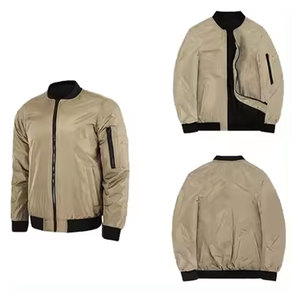 High Quality Men's Bomber Jacket Customized Logo Printing Light <b>Weight</b> Full Sleeves <b>Stand</b> Reversible Breathable Single Best - Product Image 1