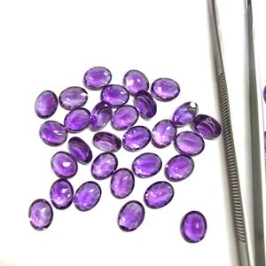 8x10mm Naturel Africain Améthyste Lâche Gemme Argent Ovale À Facettes Calibré AAA Grade IGI Certifié Bon En Vrac En Gros - Product Image 4