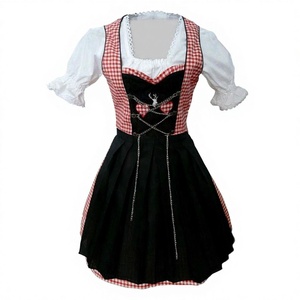 Robe mini évasée vintage 100 % coton personnalisée pour femme, avec traîne chapelle, manches mi-longues, broderies et fermetures éclair (grandes tailles disponibles) - Product Image 1