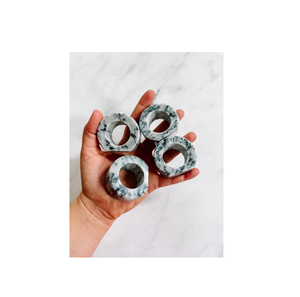 Soporte de mármol para anillo y servilletas, tamaño personalizado, Color negro, hecho a mano, precio asequible - Product Image 5