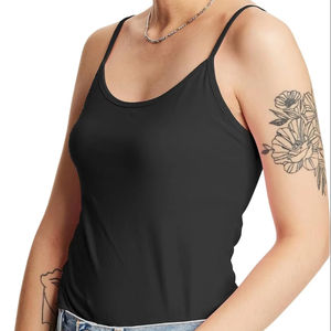 เสื้อสายเดี่ยวผู้หญิงผ้าไหมเนื้อนุ่ม ระบายอากาศได้ดี ยืดหยุ่น น้ำหนักเบา ทรงสวย พลิ้วไหว สัมผัสนุ่มลื่น ปรับได้ - Product Image 1