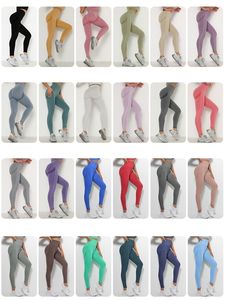 Mallas sin costuras de varios colores sólidos Ropa de yoga estándar/de talla grande - Product Image 3