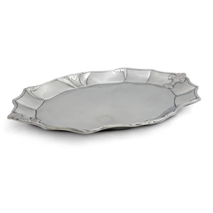 Bandeja de servicio de metal de diseño personalizado, plato hecho a mano de calidad superior, bandeja de servicio de metal de lujo al por mayor con estilo clásico - Product Image 6