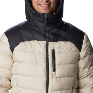 Veste matelassée à capuche imperméable et respirante pour homme, personnalisable en gros (OEM), avec poches, rembourrage 100 % polyester, décontractée, hiver - Product Image 4