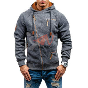 Sudadera con capucha de alta calidad para hombre, con logotipo personalizado y cremallera lateral, Flexible, venta al por mayor - Product Image 2