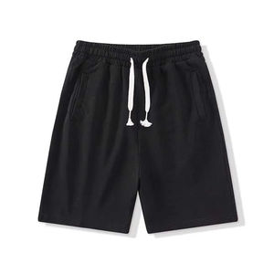 Short de jogging de couleur unie de style High Street pour hommes, avec logo personnalisé, tenue décontractée 100% coton pour l'été - Product Image 2