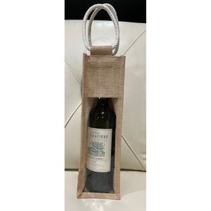 Bolsa de Regalo para Vino de Yute con Ventana Transparente, Bolsa Reutilizable para Botellas, Porta Vino Ecológico con Logotipo Personalizado - Product Image 2
