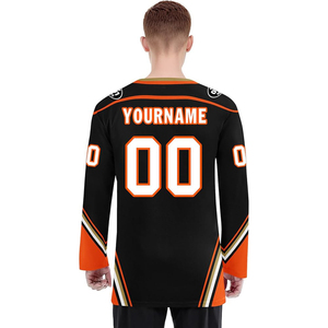 Ropa deportiva Color personalizado Jersey Hockey con número 100% Poliéster Impreso Hockey sobre hielo Jersey Transpirable - Product Image 4