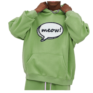 Sweat à capuche homme brodé lourd 100% coton personnalisé polaire d'hiver sans cordon de serrage Sweat à capuche avec logo pour hommes - Product Image 6