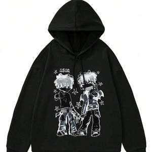 Sudadera con capucha de algodón 100% para hombre, sudadera cómoda de lana con logotipo personalizado, diseño impreso, temporada de invierno, cuello con capucha, talla XS - Product Image 1