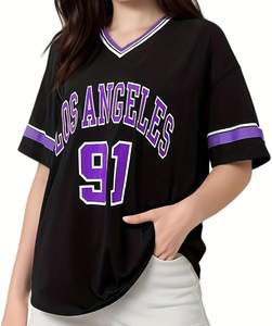 T-shirt de football pour femmes, numéro sur le maillot, t-shirt oversize d'été - Product Image 1