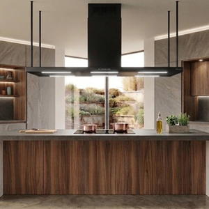 Hotte de cuisine en acier de conception italienne, hotte de cuisine 176x60 cm, haute qualité, ELEA CENTRALE, pour installation de cheminée d'évacuation de la cuisine - Product Image 4